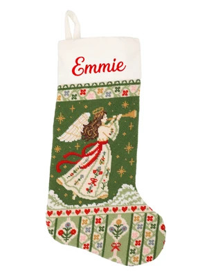 Velvet Cuff Angel Stocking | Over The Moon