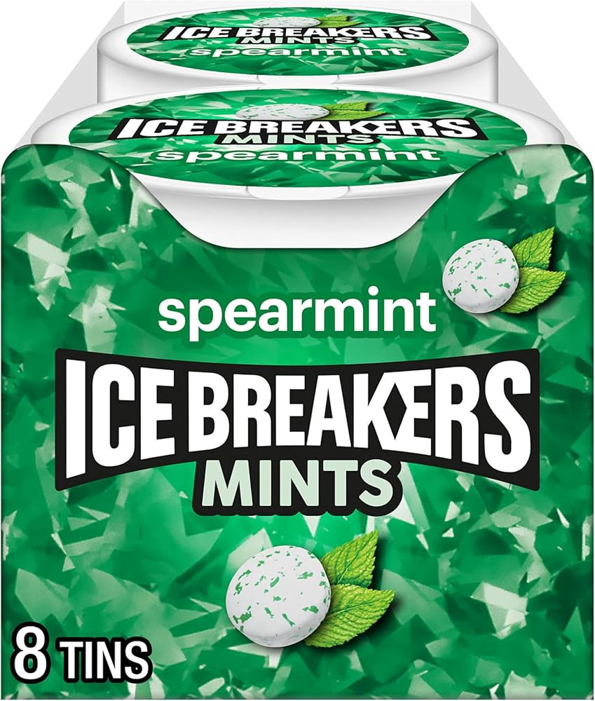 ICE BREAKERS Spearmint Sugar Free Mints Tins, 1.5 oz (8 Count) | Amazon (US)
