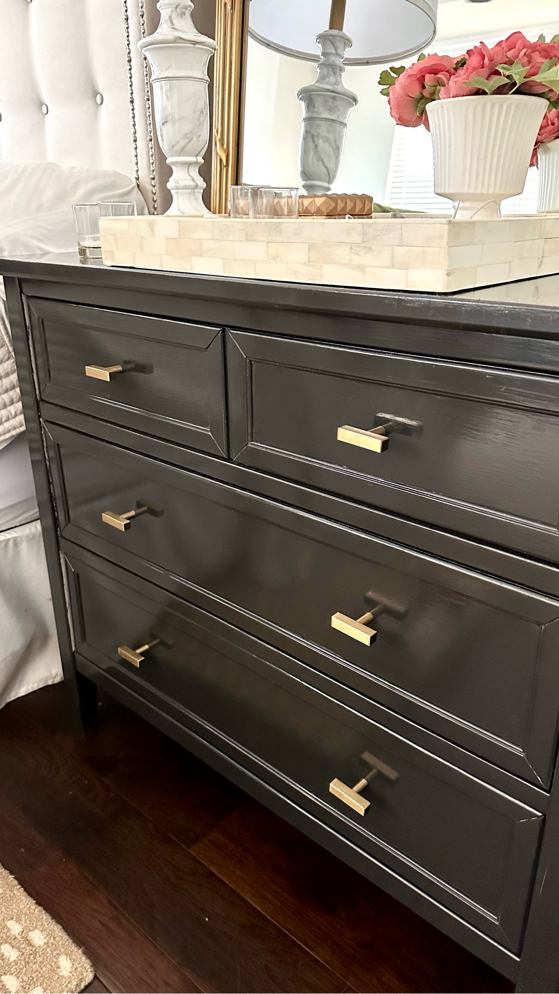 Small dressers as nightstands is a game changer! More storage and the scale is 🙌🏽. I changed out the hardware for cheap! These knobs have lasted for 6 yrs with daily use. Bedroom decor. Walmart home finds. Dresser  

#LTKhome #LTKfindsunder50 #LTKfamily