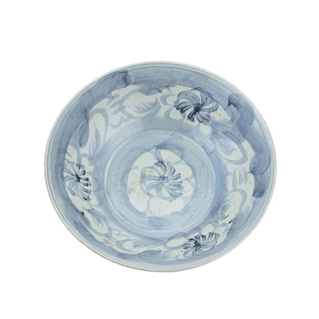Painted Floral Shallow Bowl | Cailini Coastal