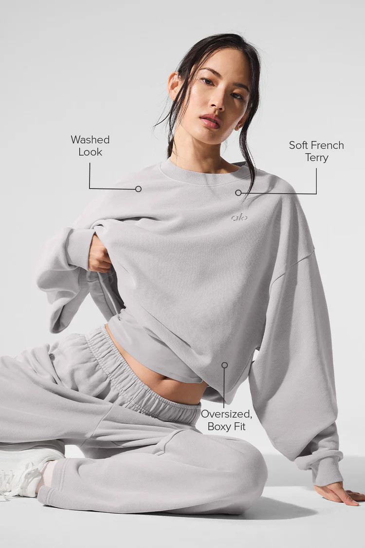 Washed Accolade Crew Neck Pullover | Alo Yoga (US)
