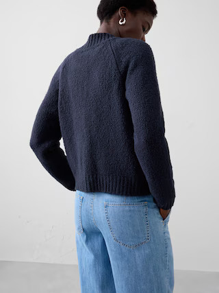 Boucle Bomber Sweater Jacket | Banana Republic Factory