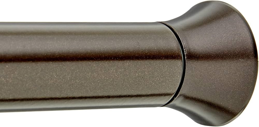 Amazon Basics Tension Curtain Rod, Adjustable Length, 24-36", Classic Finial, Bronze | Amazon (US)