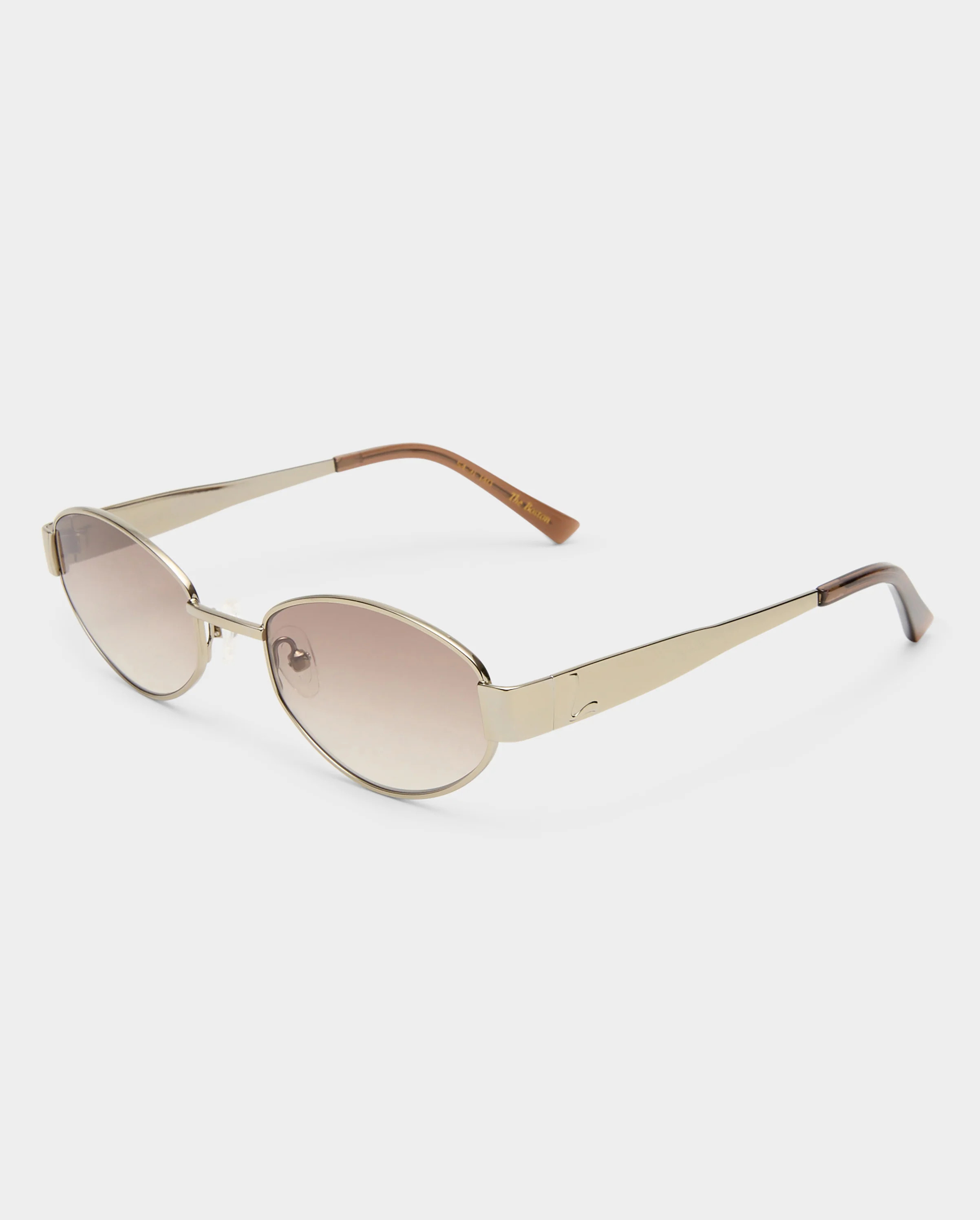 The Boston Crystal Silver Female Oval Sunglasses | Luv Lou | Luv Lou