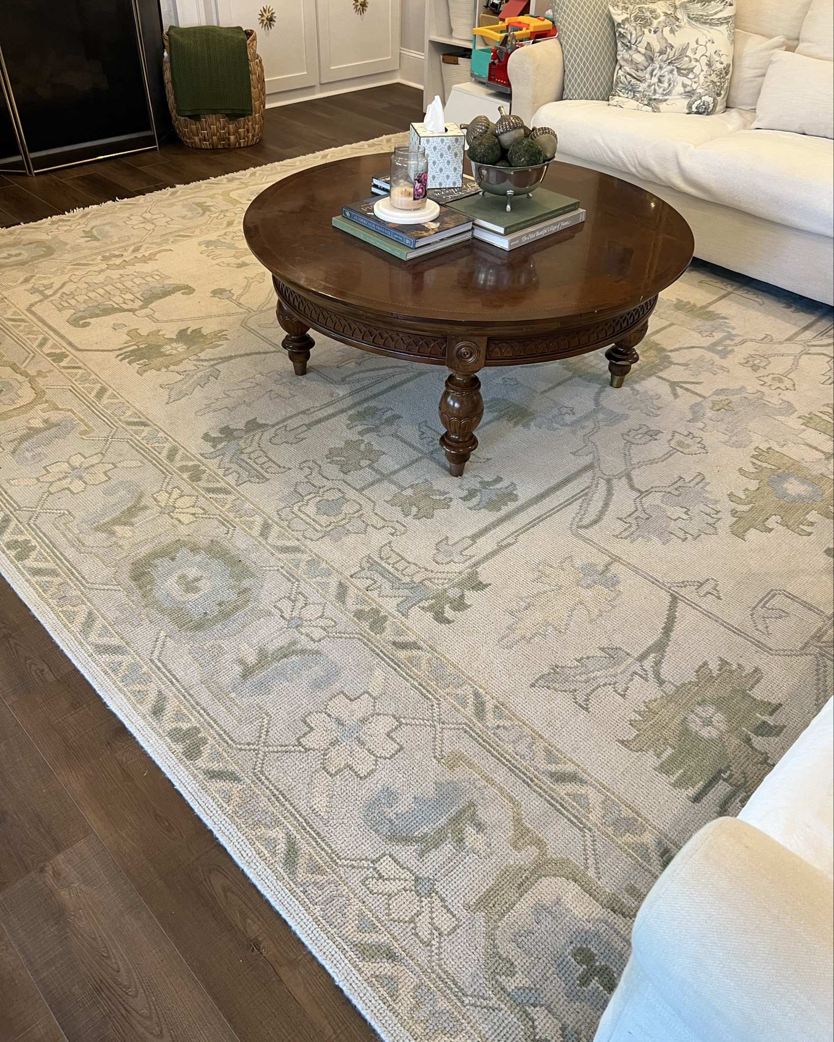 Our living room rug! She’s stunning! Our hand-knotted modern oushag wool rug! This pattern is the Monaco Classic colorway with no color alterations. These wool rugs are SOOOO durable. I have 3 kids and 2 dogs and every single spill imaginable has already happened and came right up! Barely any shedding too! The quality of this rug is beyond and we will have this for the next 40 years!!

#LTKHome #LTKStyleTip #LTKFamily