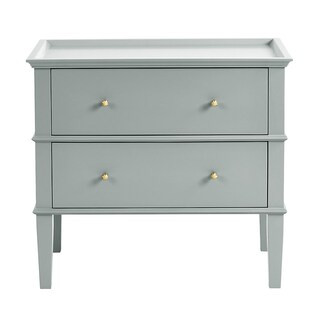 Grace 2-Drawer Nightstand with Refined Lines & Antique Gold Knobs | Ballard Designs, Inc.