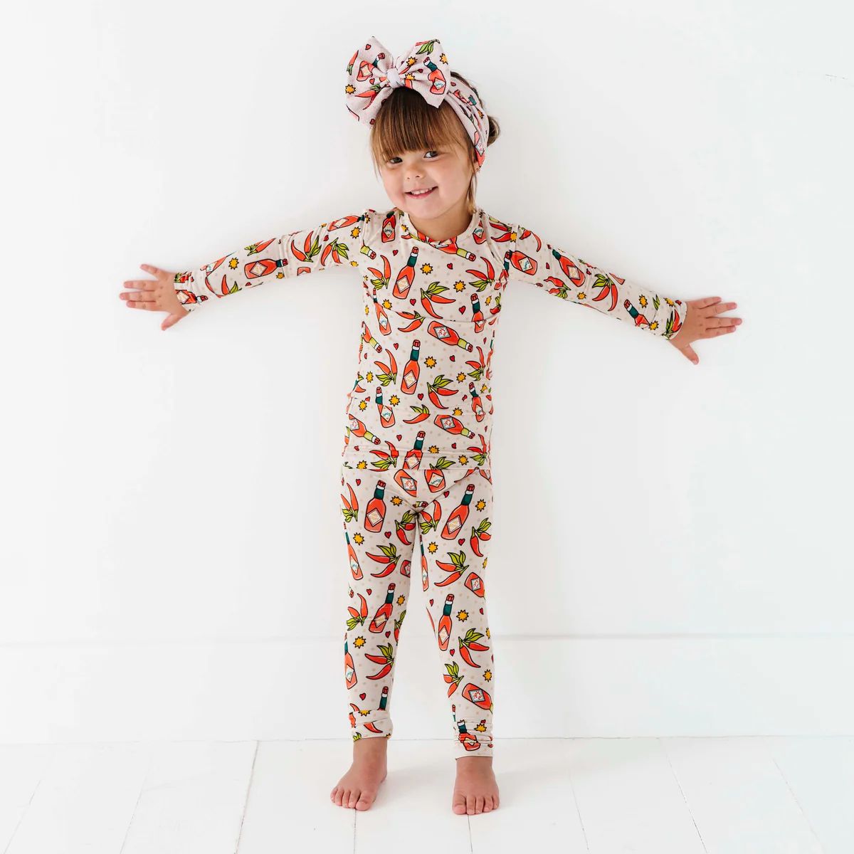 Too Hot to Handle Two-Piece Pajama Set | Bums & Roses