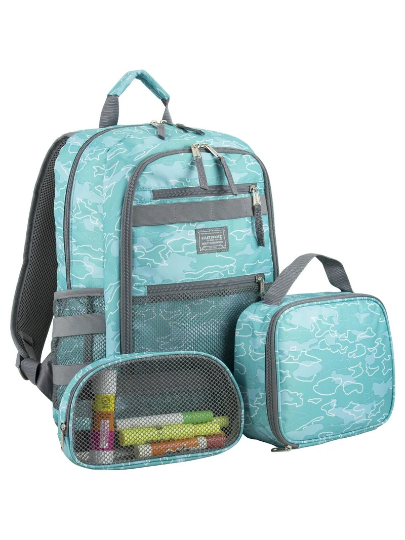 Eastsport Unisex 3-Piece Combo Backpack with Lunch Box and Pouch, Ocean Paradise | Walmart (US)