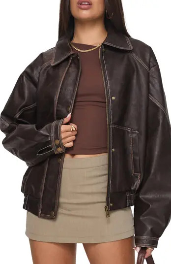 Princess Polly Jaxton Faux Leather Jacket | Nordstrom | Nordstrom