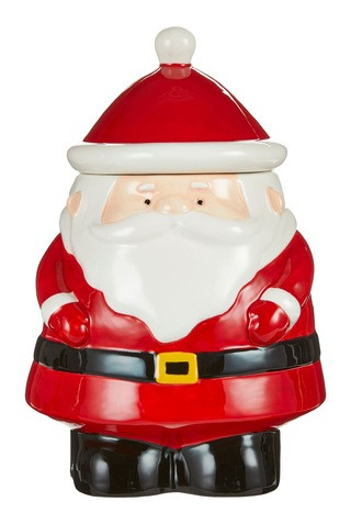 CANVAS Santa's Workshop Christmas Collection Hand Painted Santa Claus Cookie Jar, 10-in | Canadian Tire