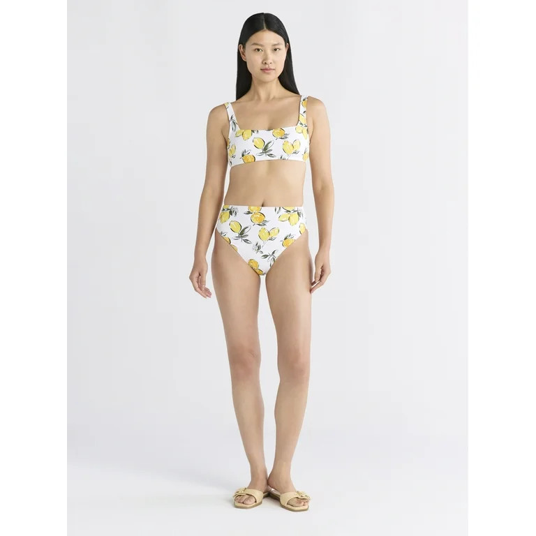Free Assembly Women's and Women’s Plus Cheeky High Waisted Bikini Swim Bottoms, Sizes XS-1X | Walmart (US)