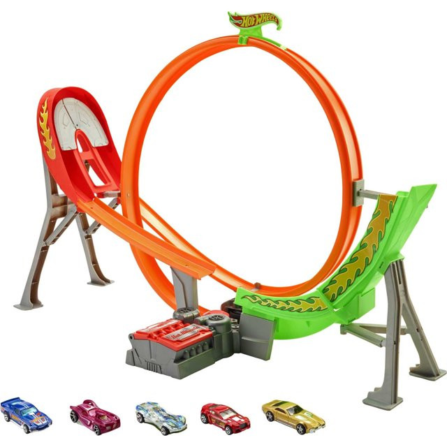 Hot Wheels Action Power Shift Motorized Raceway Track Set, Includes 5 Cars in 1:64 Scale - Walmar... | Walmart (US)