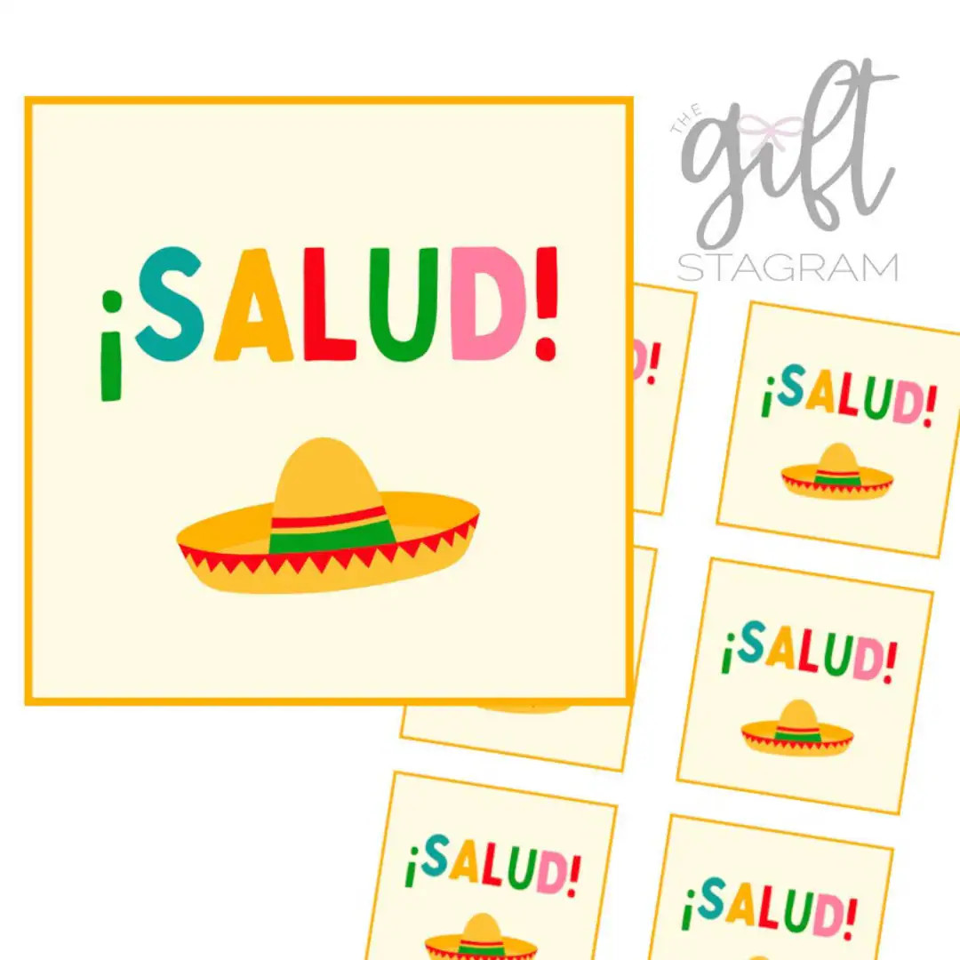 Salud Gift Tag | DIGITAL DOWNLOAD |  Summertime Hostess Gift Tag | Hostess Gift Ideas | Thank You... | Etsy (US)