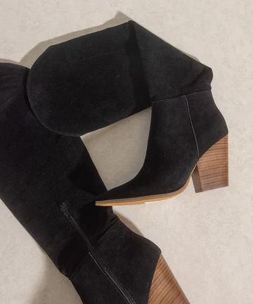 Clara Knee High Boots - Black & White | Alexa Reece Boutique