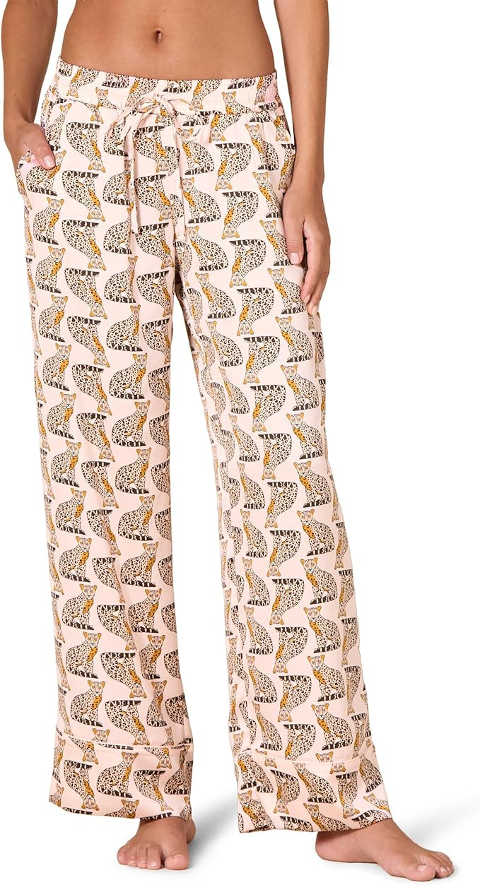 Amazon Essentials Women's Regular-Fit Full-Length Satin Sleep Pajama Pants | Amazon (US)