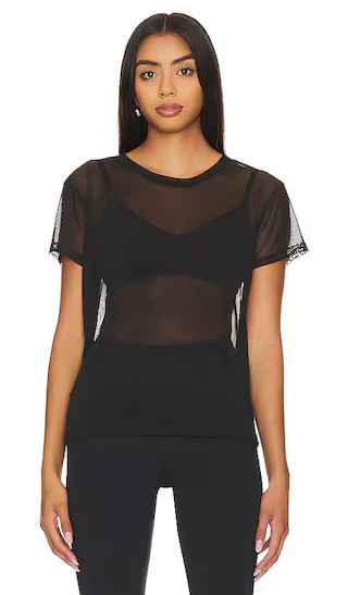 The Knox Mesh Tee in Black | Revolve Clothing (Global)