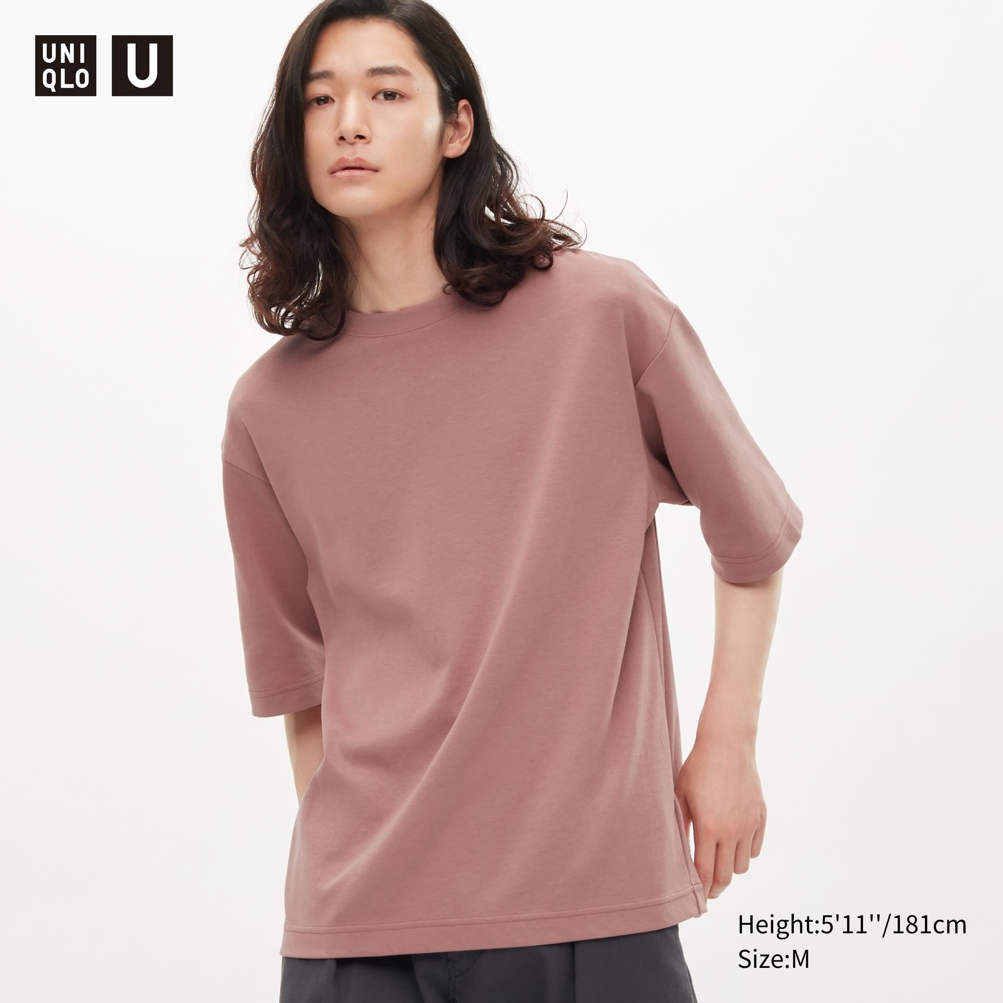 U AIRism Cotton Oversized Crew Neck T-Shirt | UNIQLO (US)