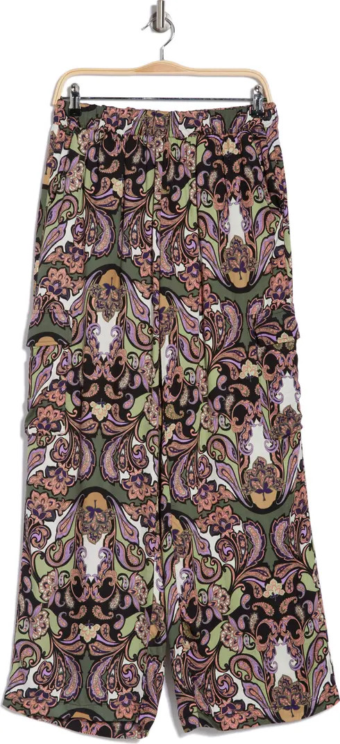 T Tahari Print Wide Leg Cargo Pants | Nordstromrack | Nordstrom Rack