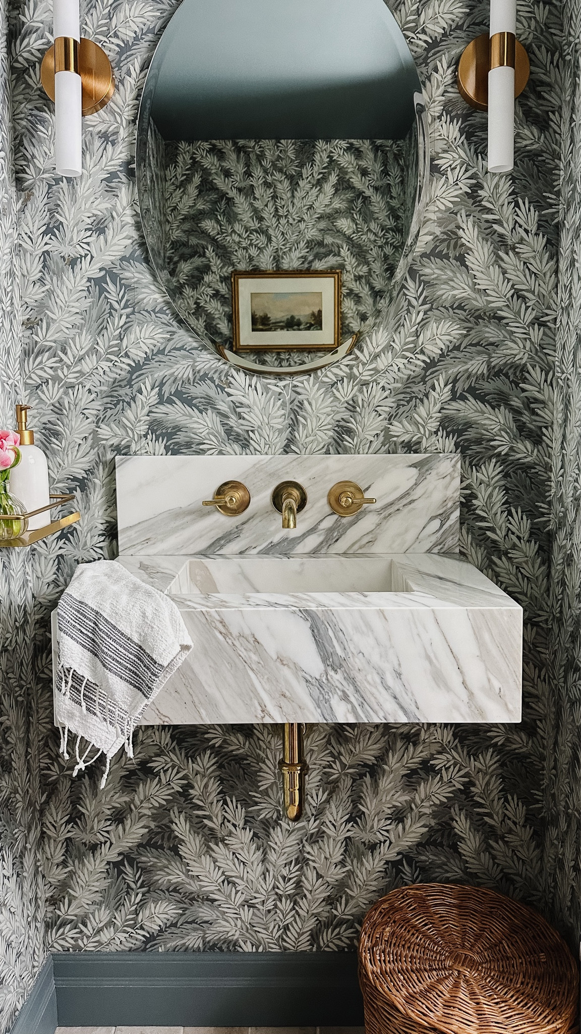 Powder room, marble sink

#LTKhome