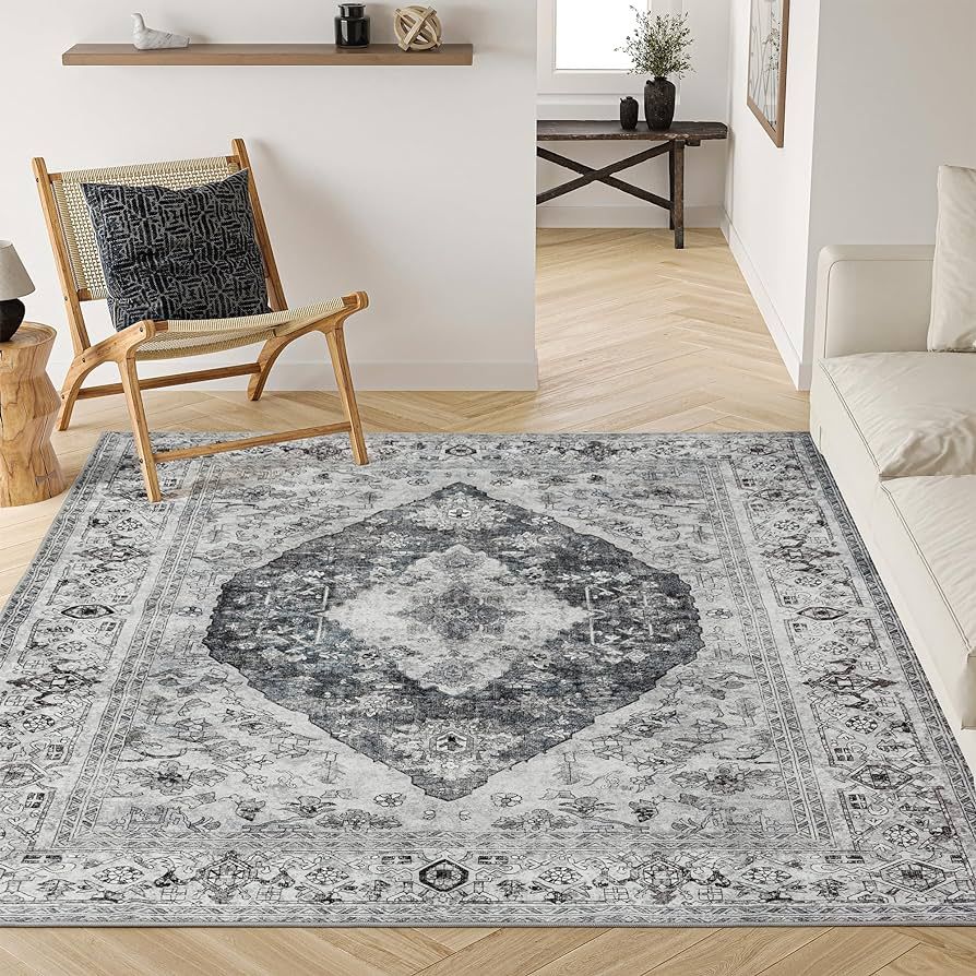 Valenrug 8x10 Area Rugs - Stain Resistant Lightweight Washable Rug, Anti-Skid Rugs for Living Roo... | Amazon (US)