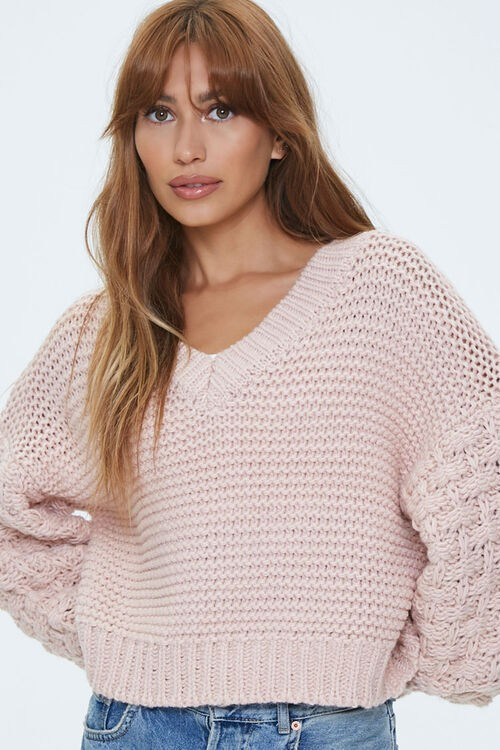 Chunky Knit-Sleeve Sweater | Forever 21 (US)
