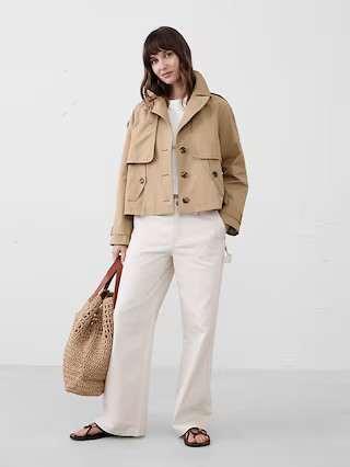Denim Short Trench Jacket | Banana Republic Factory