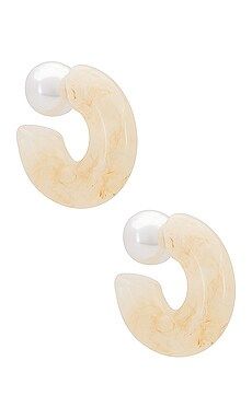 Ettika Marble Pave Huggies in Gold from Revolve.com | Revolve Clothing (Global)