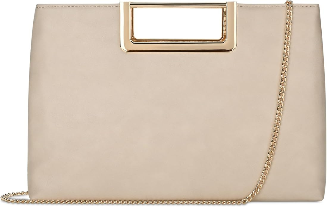 Clutch Purses for Women, Dressy Evening Crossbody Bag, Ladies Vegan Leather Wedding Party Shoulde... | Amazon (US)