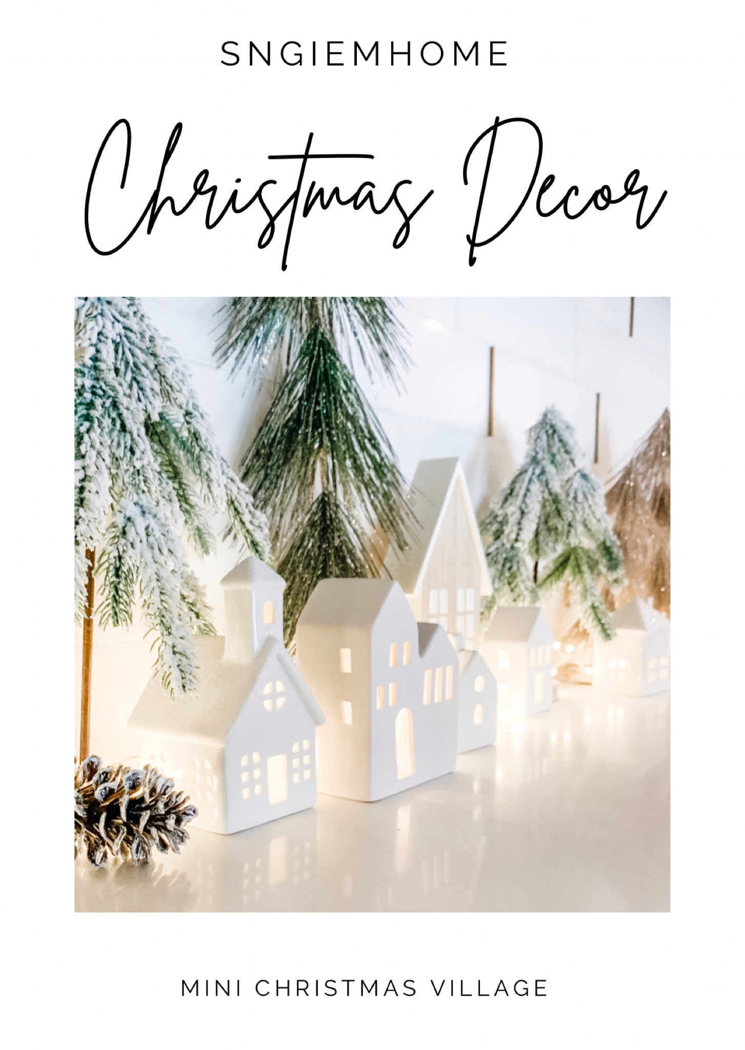 Clean and classic white Christmas Village for any shelf, counter  or table centerpiece. #LTKchristmas #LTKkitchen 

#LTKhome #LTKstyletip #LTKHoliday
