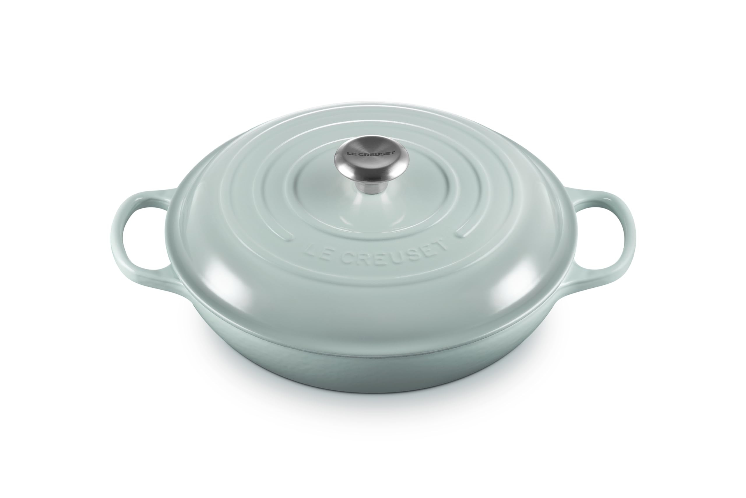 Le Creuset Enameled Cast Iron Signature Braiser, 3.5 qt., Sea Salt | Amazon (US)