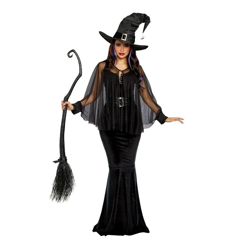 Dreamgirl Women's Bewitching Beauty Velvet Witch Costume Gown - Walmart.com | Walmart (US)