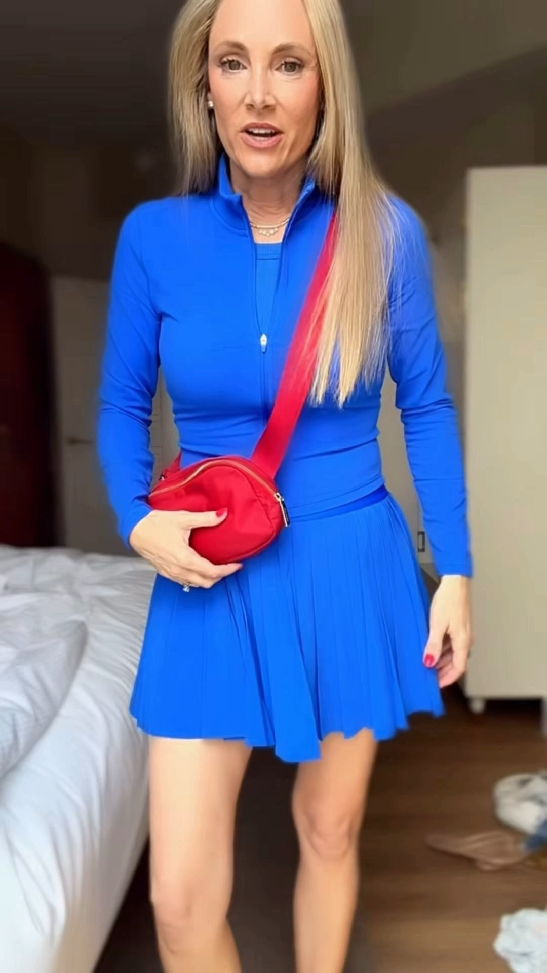 Seriously obsessed with this brand new Aritzia activewear look. 💙 This active skirt fits that is so flattering. I’m up in love 🎉  I’m wearing a medium. Also LOVE this lightweight zip up jacket -size 6 but wish I got 8. ￼

#LTKootd #LTKfitnessgoals #LTKActive