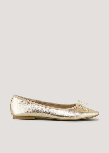 Gold Ballet Shoes | Matalan (UK)