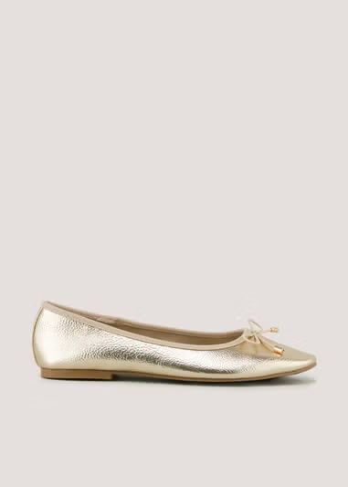 Gold Ballet Shoes | Matalan (UK)