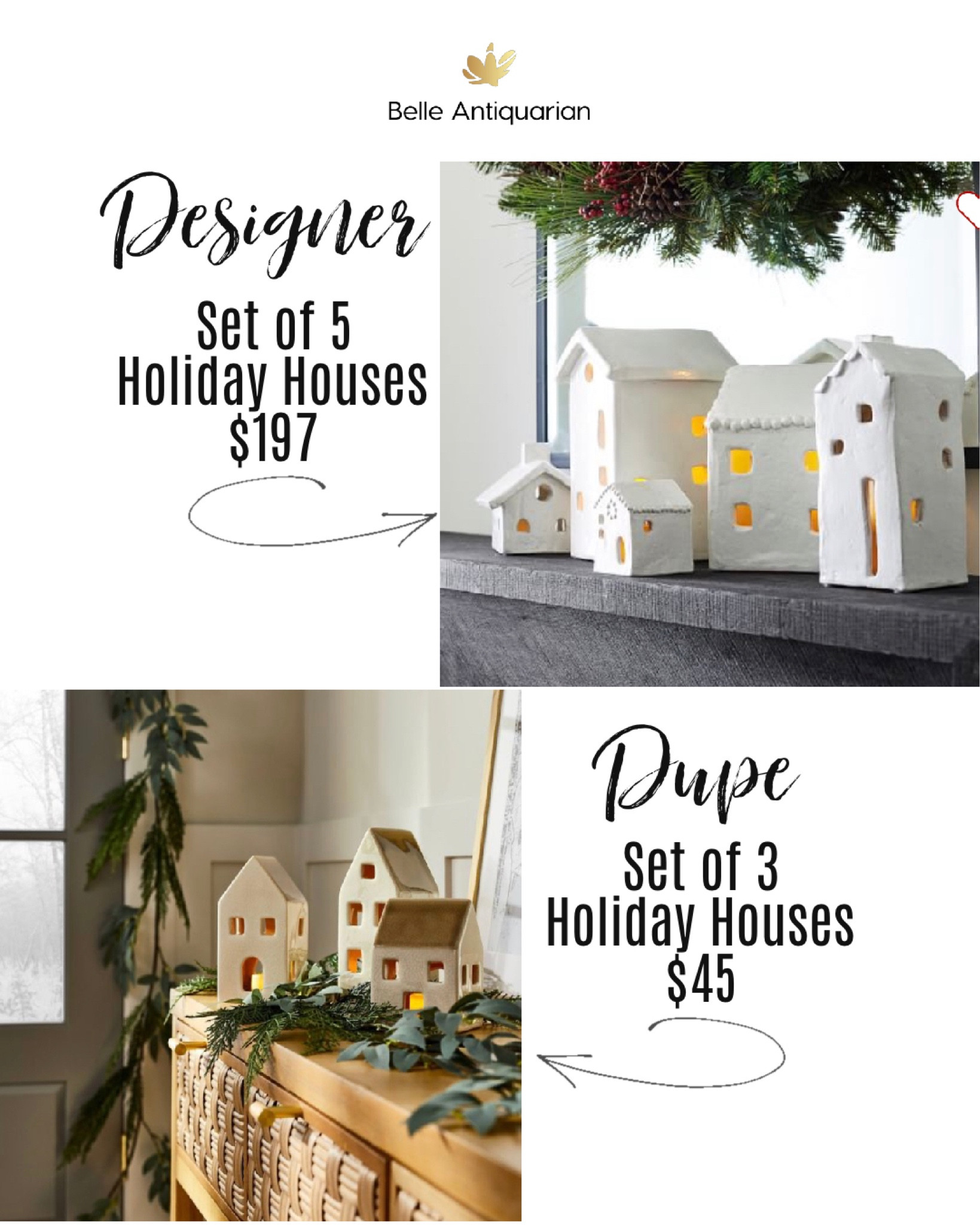 Ceramic holiday houses! Designer or dupe? 🎄🏠

#LTKHoliday #LTKstyletip #LTKhome