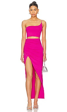 superdown Lydia Maxi Skirt Set in Hot Pink from Revolve.com | Revolve Clothing (Global)