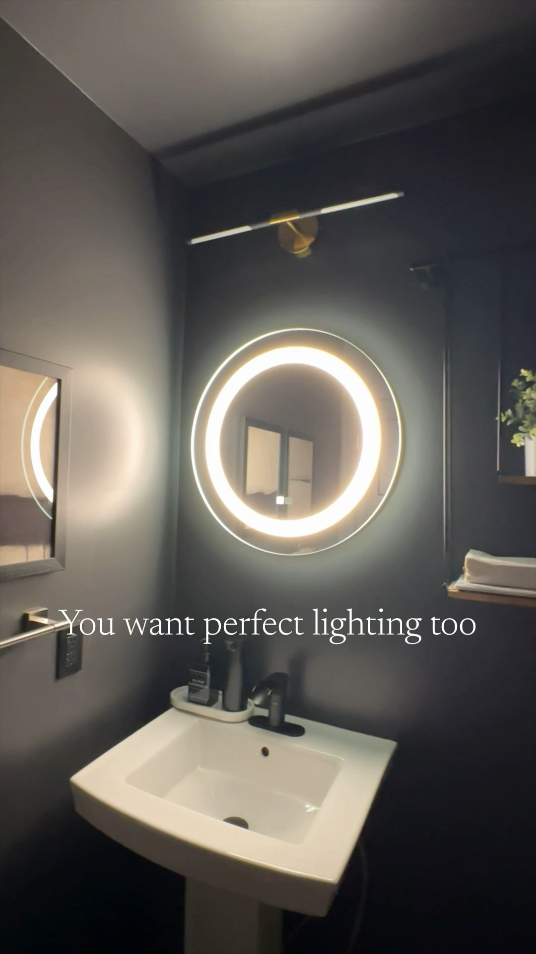 We’re so excited about our powder room project! After painting the walls a sleek black, the next must-have was a luxury lighted mirror.

The Séura Encore Lighted Mirror was the perfect fit. It’s not only beautiful, but also incredibly easy to install—no hardwiring required—making it a DIY dream (especially since DIY isn’t my middle name lol). With touch dimming, you can always find the perfect lighting for makeup, skincare, or grooming. Plus, its anti-fog technology ensures a clear reflection so you don’t have to worry about steam after a shower.

This upgrade checks all my boxes for being stylish, affordable, and tech smart!

#LTKVideo #LTKHome #LTKSaleAlert