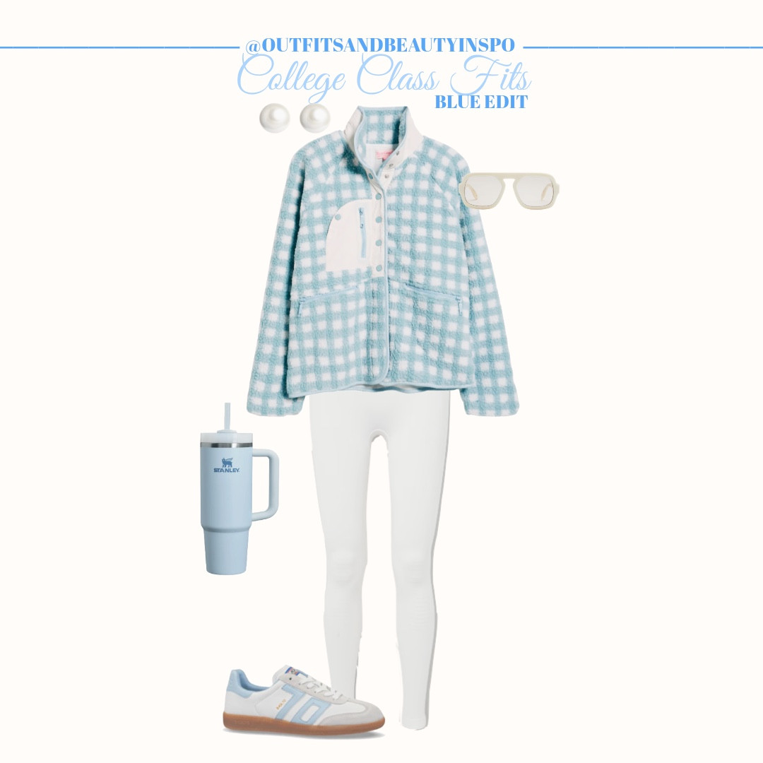 College class fits!

College girl activewear school class outfit inspo blue matching set leggings Sherpa pearls sambas 

#LTKdayinmylife #LTKootd #LTKBeauty
