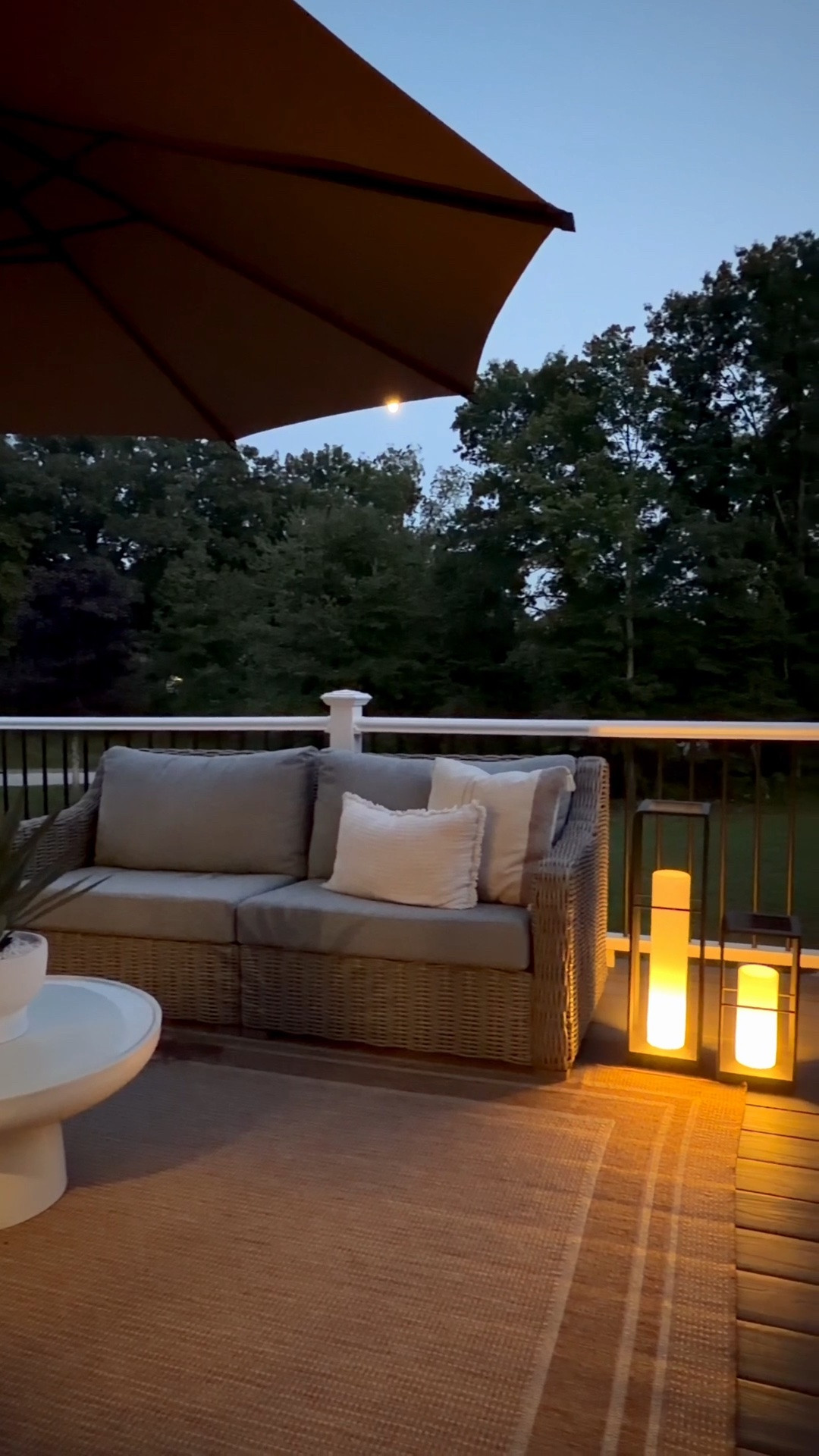 Solar patio lights that extend the amount of time you spend outside. Sturdy, modern, and a soft glow, what more could you ask for?!

Oh and they have a remote too! 
They have been the nicest addition to relaxing outside before we transition into Fall. #solarlights #patiolighting

#LTKSeasonal #LTKHome