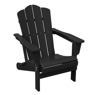 HYLEORY HDPE Outdoor Patio Chair, Folding Adirondack Chair/ Color: Black | Target