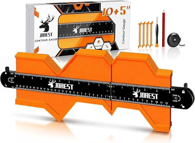 JOREST Connectable Contour Gauge (10+5 Inch), Gifts Ideas for Men Dad Handyman Husband Him, Shape... | Amazon (US)