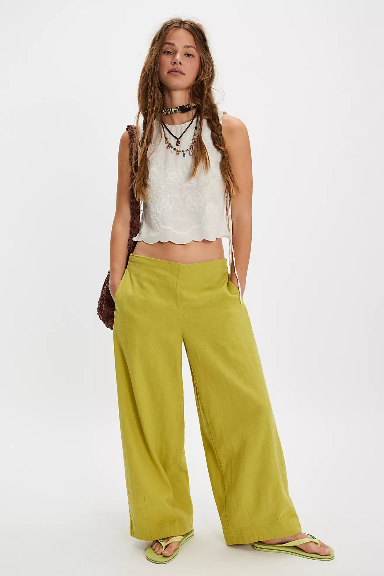 Demi Cotton-Linen Pants | Free People (Global - UK&FR Excluded)