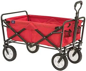 MacSports Collapsible Folding Outdoor Utility Wagon, Red | Amazon (US)