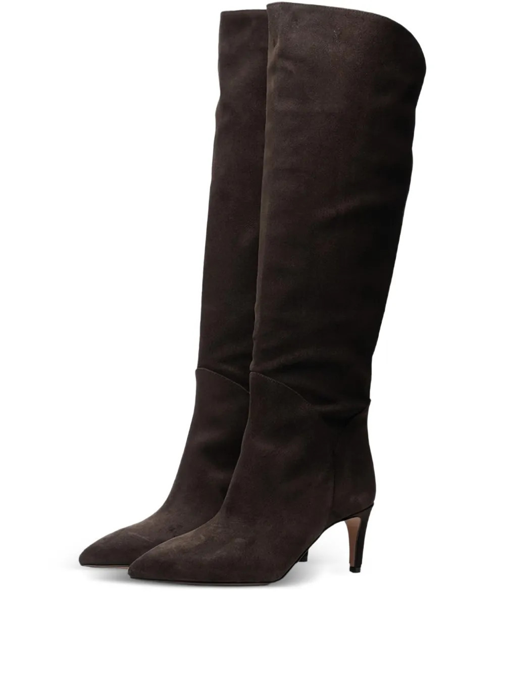 Poche Paris pointed-toe knee-high boots - Brown | Farfetch Global