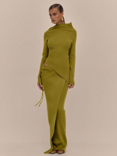 MUSERA Maxirock mit Seitenbindung, elegant für Frühlings-Urlaub, süß, sexy 90er Jahre Urlaub,... | SHEIN