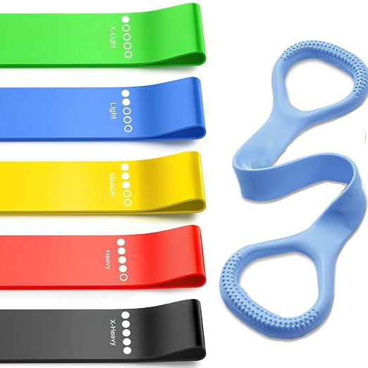 ZiYun Resistance Bands Set, 6 Pack Different Levels Elastic Exercise Bands for Arm, Shoulder, Bac... | Amazon (US)