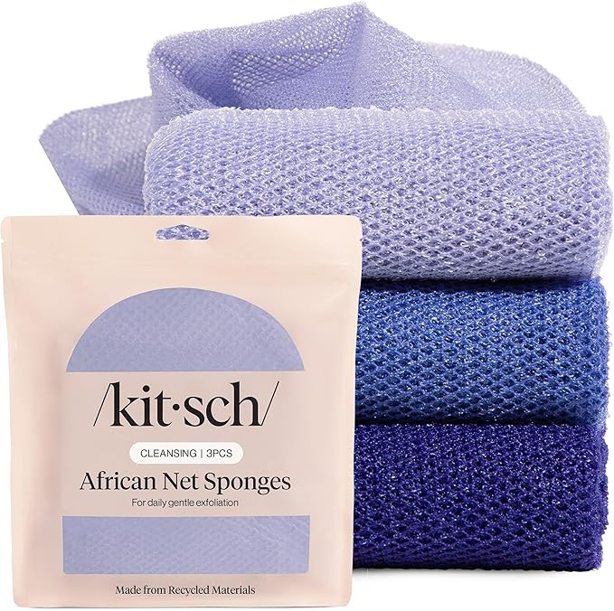 Kitsch African Net Sponge – Exfoliating Body Scrubber for Cleansing & Gentle Daily Exfoliation ... | Amazon (US)