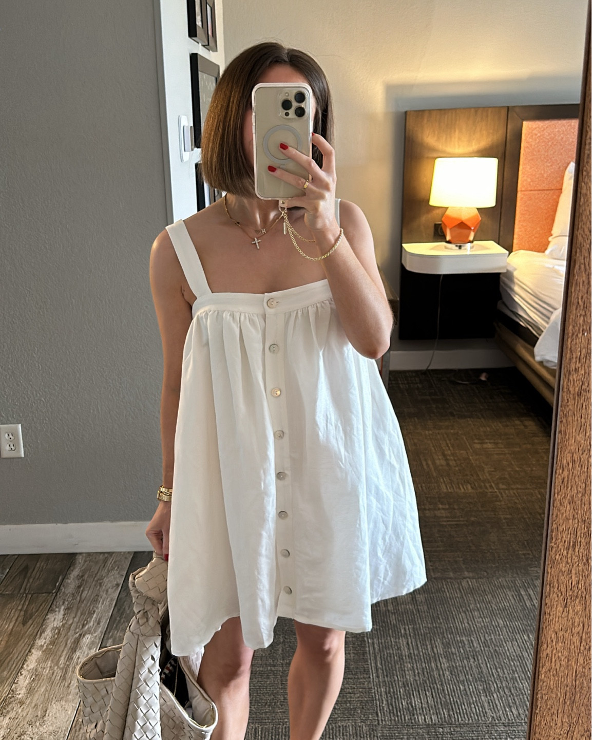 revolve white dress (tts, xs)
anthropologie satchel 

#LTKitbag #LTKstyletip