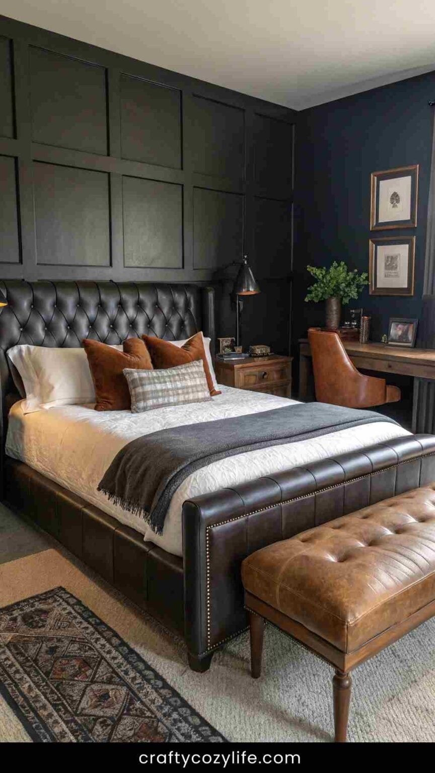 Some nights, a dark bedroom feels like the safest retreat.”
Deep tones, cozy textures, and subtle lighting create a space that invites rest and reflection. 🌙🤍🖤
Shop this moody bedroom look on LTK.

#LTKHome #LTKMens #LTKU