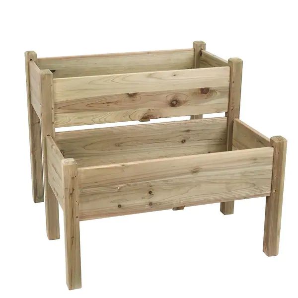 Wood Two Tier Raised Garden Bed | Bed Bath & Beyond